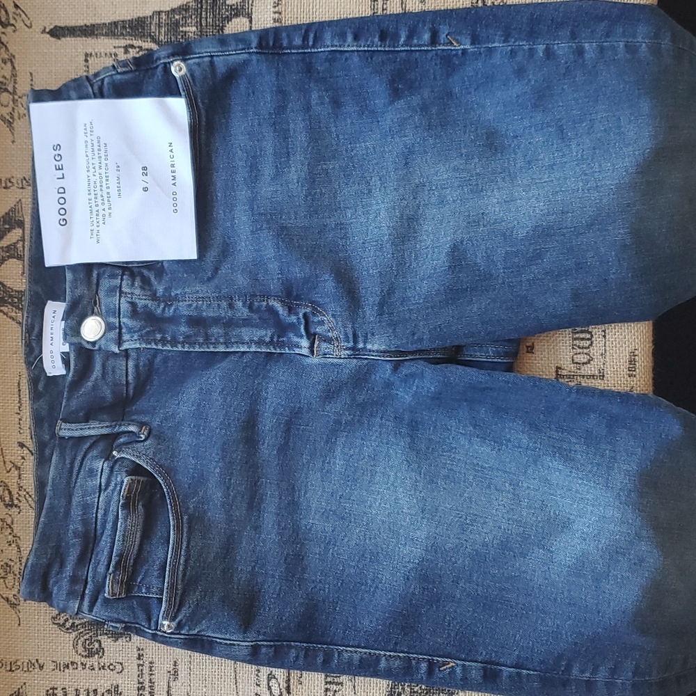 Good American: GOOD LEGS DEEP V | BLUE609 | Size 6 / 28